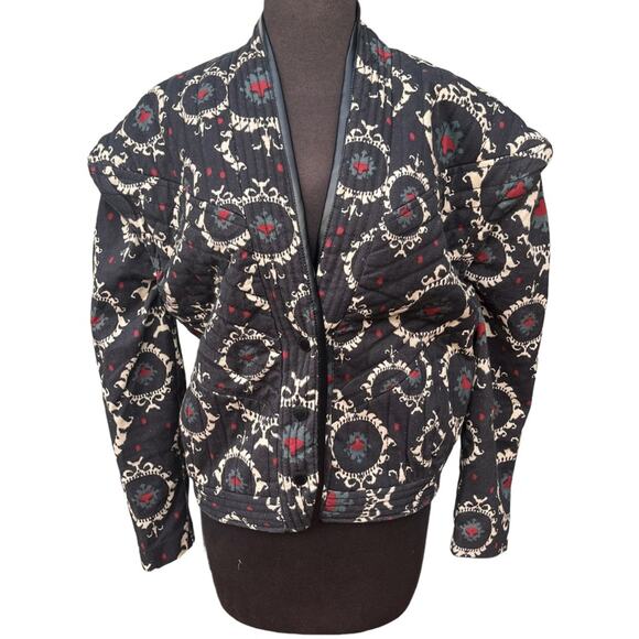Anthropologie Rapsodia Oversized Artsy Quilted Paisley Boho Eclectic Jacket XS - Picture 1 of 8